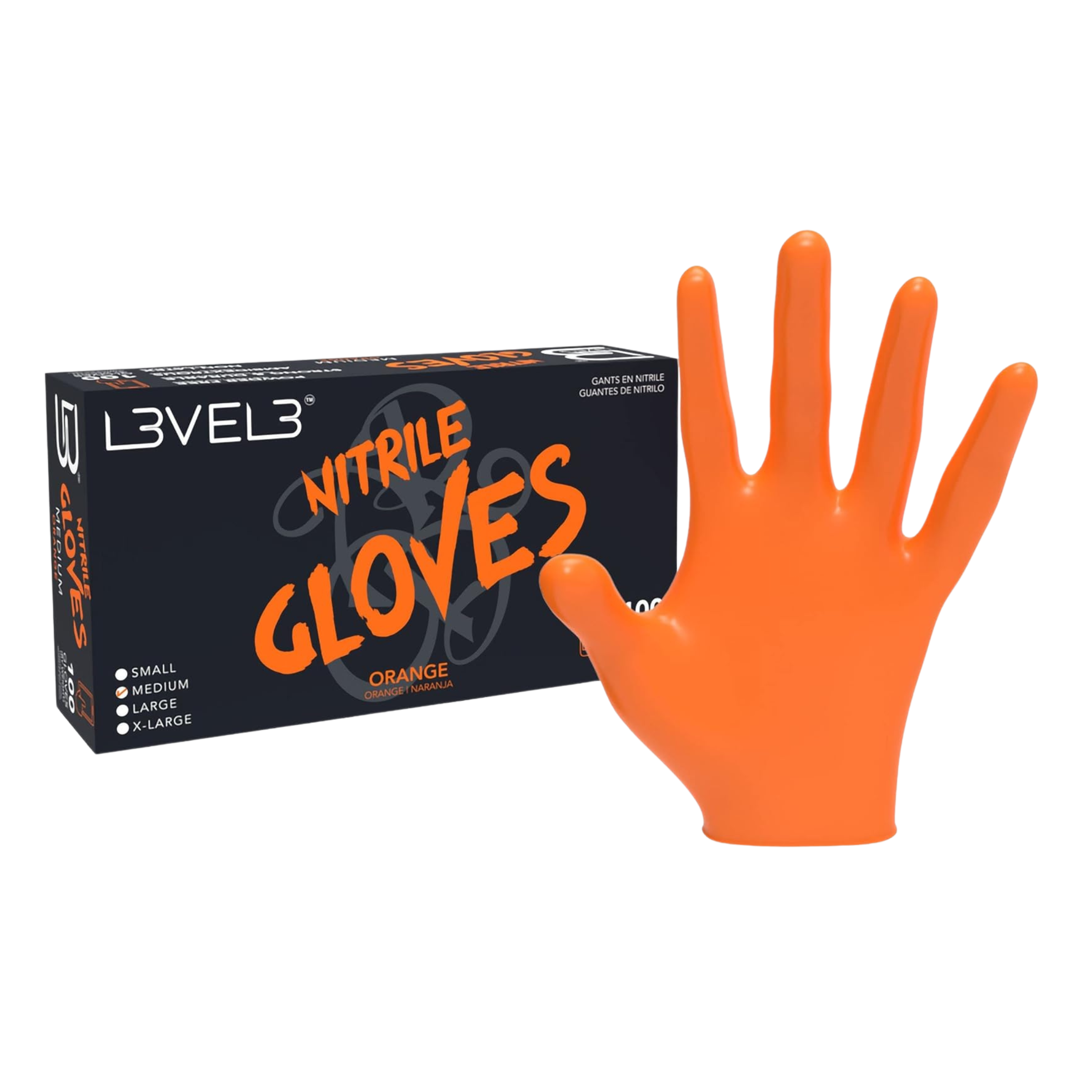 L3VEL 3 Nitrile Gloves - Orange