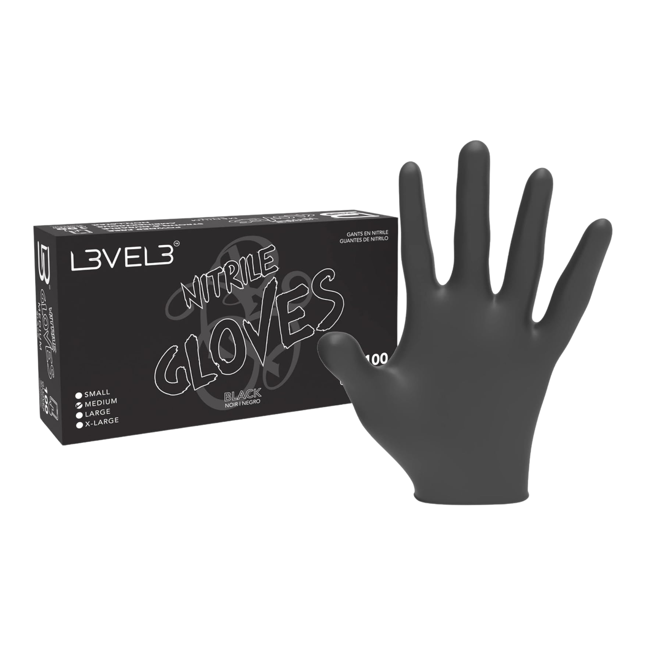 L3VEL 3 Nitrile Gloves - Black